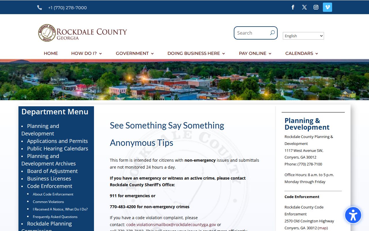 Rockdale County most wanted non-emergency tip form